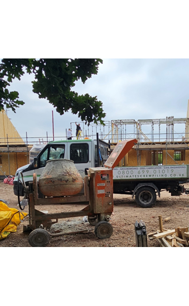 Steel piling and concrete raft p13
